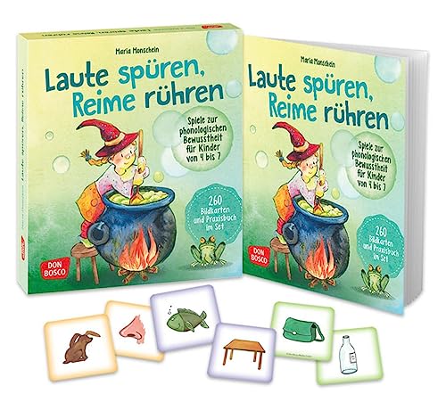 Laute Spüren, Reime Rühren. Spiele Zur Phonologischen Bewusstheit Für Kinder Von 4 Bis 7: 260 Bildkarten Und Praxisbuch Im Set