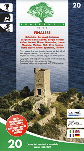 Carta N. 20. Finalese. Carta Dei Sentieri E Stradale 1:25.000. La Copertina Può Variare