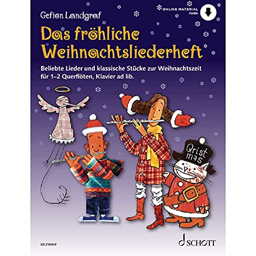 Das Fröhliche Weihnachtsliederheft. Spielbuch: Beliebte Lieder Und Klassische Stücke Zur Weihnachtszeit. 1-2 Flöten, Klavier Ad Libitum