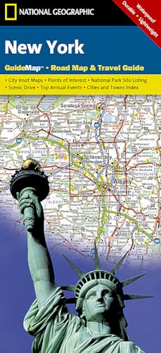 National Geographic Guide Map New York [Lingua Inglese]: State Guide Maps
