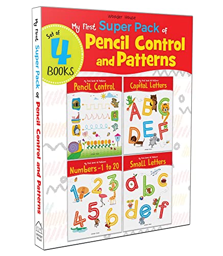 My First Super Boxset Of Pencil Control And Patterns: Pack Of Activity Books To Practice Patterns, Numbers And Alphabet