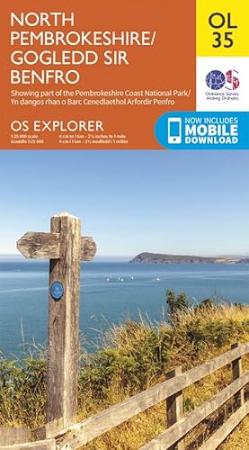 North Pembrokeshire/Gogledd Sir Benfro Map | Pembrokeshire Coast | Ordnance Survey | Os Explorer Map Ol35 | Wales | Walks | Hiking | Maps | Adventure