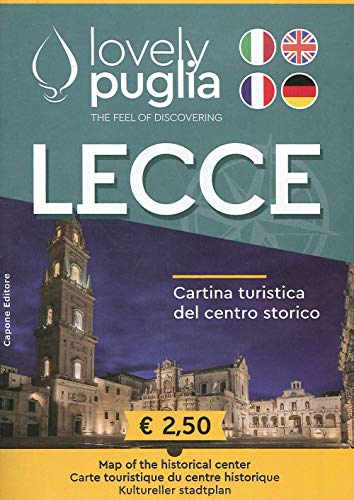Lecce. Cartina Turistica Del Centro Storico. Lovely Puglia. The Feel Of Discovering