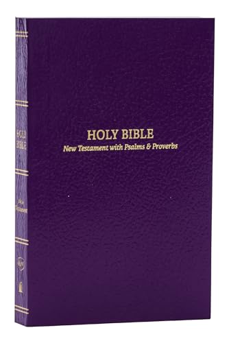 Holy Bible: Kjv, New Testament With Psalms And Proverbs, Purple, Red Letter, Comfort Print