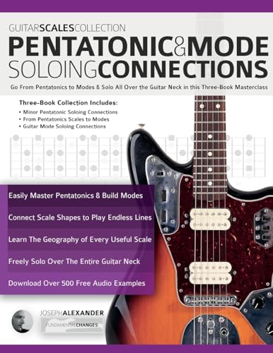 Guitar Scales Collection – Pentatonic & Guitar Mode Soloing Connections: Go From Pentatonics To Modes & Solo All Over The Guitar Neck In This Three-Bo