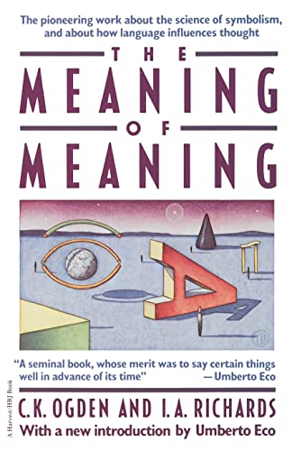 Meaning Of Meaning: A Study Of The Influence Of Language Upon Thought And Of The Science Of Symbolism