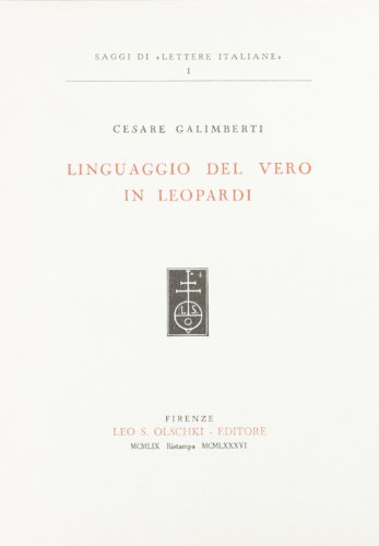 Linguaggio Del Vero In Leopardi