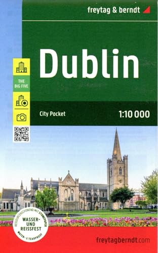 Dublino 1:10.000: City Pocket, Innenstadtplan, Wasserfest Und Reißfest: 95 Cp
