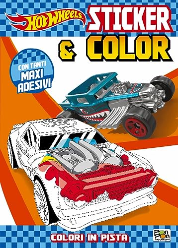 Colori In Pista. Hot Wheels. Sticker & Color. Ediz. A Colori. Con Adesivi