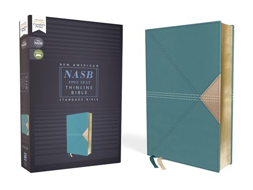 Holy Bible: New American Standard Bible, Thinline Bible, Leathersoft, Teal, Comfort Print, Red Letter Edition, 1995 Text