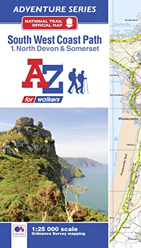 South West Coast Path National Trail Official Map North Devon And Somerset: With Ordnance Survey Mapping