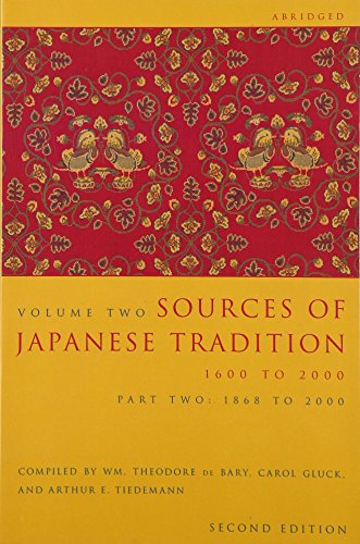 Sources Of Japanese Tradition: 1600 To 2000