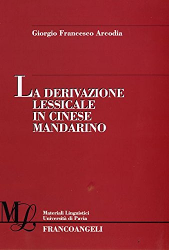 La Derivazione Lessicale In Cinese Mandarino
