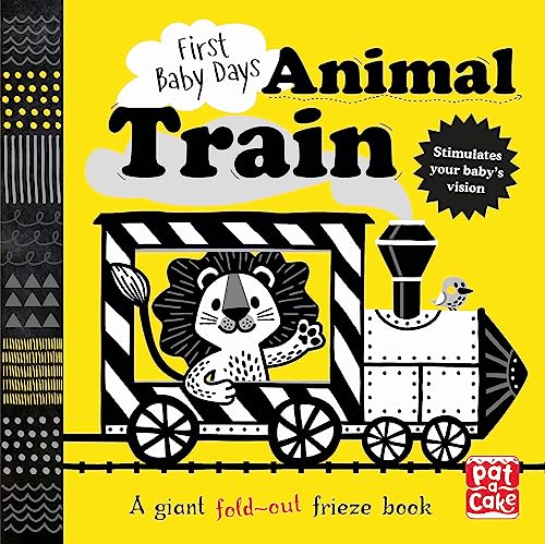 Animal Train: A High-Contrast, Fold-Out Board Book