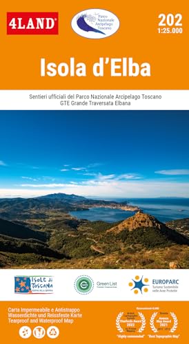 Isola D'Elba. 202. 1:25.000. Sentieri Ufficiali Del Parco Nazionale Arcipelago Toscano Gte. Grande Traversata Elbana.