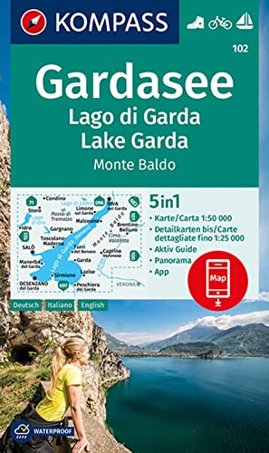 Carta Escursionistica Kom 102. Lago Di Garda, Monte Baldo: Wandelkaart Schaal 1 : 50.000