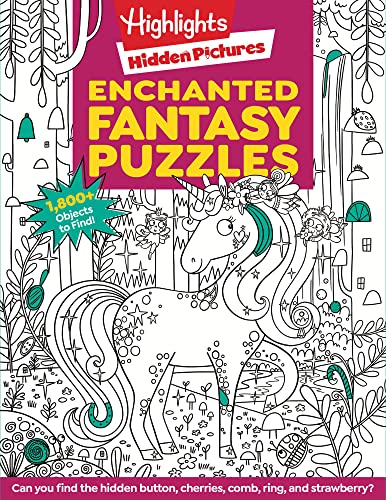 Enchanted Fantasy Puzzles: Seek And Find Puzzle Book, Fantasy Themed Puzzles With Enchanted Forest, Unicorns, Dragons And More For Kids