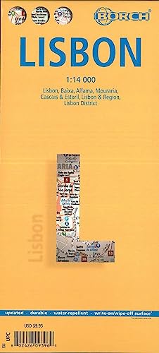 Lisbona. Lisbon. Map 1:14 000: Einzelkarten: Lisboa 1:14 000, Baixa, Mouraria, Alfama 1:8 250, Cascais & Estoril 1:12 500, Lisboa & Regiao 1:135 000, 