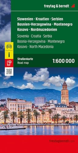 Slovenia, Croazia, Serbia 1:600.000: Westlicher Balkan, Mit Infos: Ak 7001