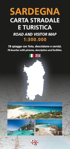 Sardegna. Carta Stradale E Turistica 1:300.000. 78 Spiagge Con Foto, Descrizione E Servizi-Road And Visitor Map 1:300.000. 78 Beaches With Pictures, D