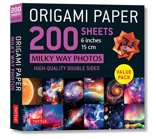 Origami Paper 200 Sheets Milky Way Photos: Tuttle Origami Paper: High-Quality Double Sided Origami Sheets Printed With 12 Different Photographs - Incl