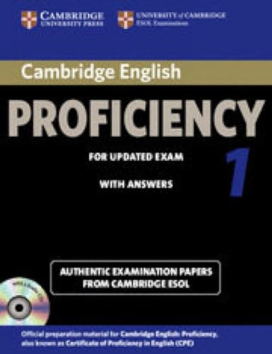 Cambridge English Practice Tests: Proficiency 1. Self-Study Pack. Student'S Book With Answers. Con 2 Cd-Audio: Authentic Examination Papers From Cambr
