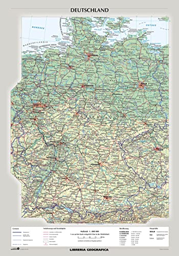 Germania Fisica E Politica - Carta Murale