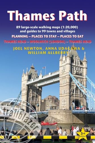 Thames Path: British Walking Guide: Thames Head To London - Includes 89 Large-Scale Walking Maps 1:20,000 & Guides To 99 Towns And Villages - Planning