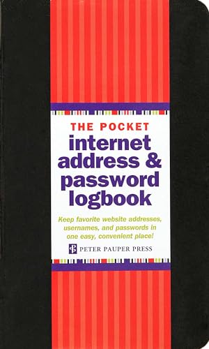 Pocket Internet Address & Password Logbook