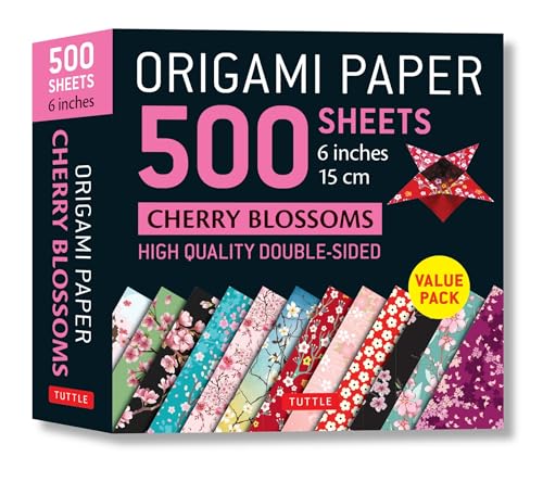 Origami Paper 500 Sheets Cherry Blossoms: Tuttle Origami Paper: High-Quality Double-Sided Origami Sheets Printed With 12 Different Patterns Instructio
