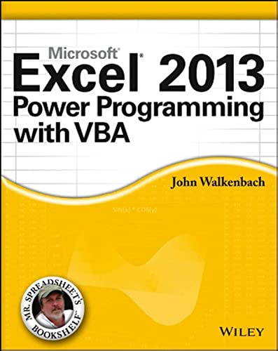 Excel 2013 Power Programming With Vba