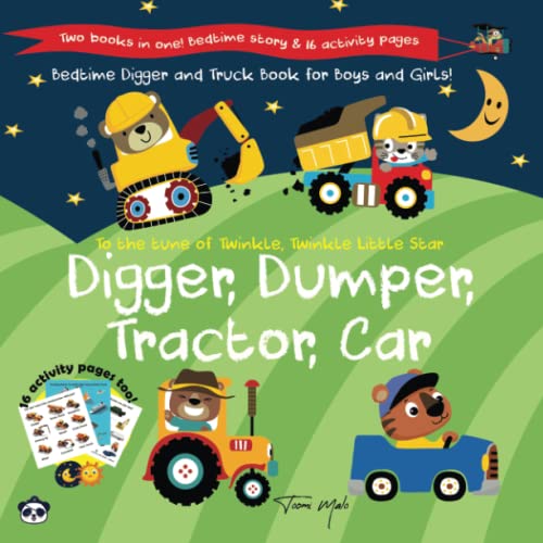 Digger, Dumper, Tractor, Car: Bedtime Digger And Truck Book For Boys!: 1