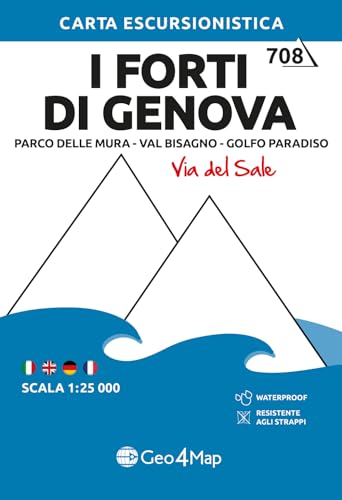I Forti Di Genova. Parco Delle Mura, Val Bisagno, Golfo Paradiso. Carta Escursionistica 1:25.000: I Forti Di Genova-Golfo Paradiso 1:25000: 710