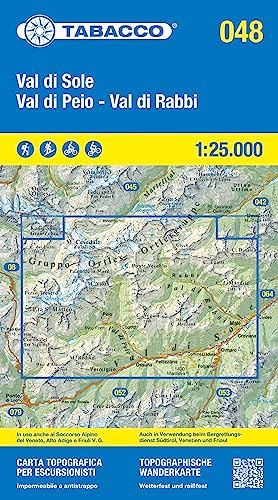 Val Di Peio, Val Di Rabbi, Val Di Sole 1:25.000. Ediz. Italiana, Inglese, Francese E Tedesca: 048