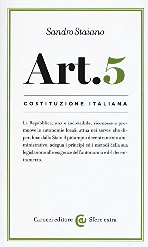Costituzione Italiana: Articolo 5