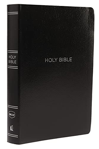 Holy Bible: New King James Version, Black Leatherflex, Giant Print, Center-Column, Reference Bible, Red Letter Edition, Comfort Print