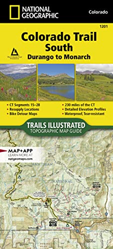 National Geographic Trails Colorado Trail South, Durango To Monarch Illustrated Map 2017
