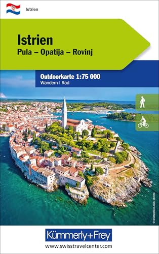 Kümmerly+Frey Outdoorkarte Istrien 1:75.000: Mit Pula, Opatija Und Roviaj. Touren Für Wanderer, Biker Und Mehr! Wetterfest Und Leicht Lesbar: 738
