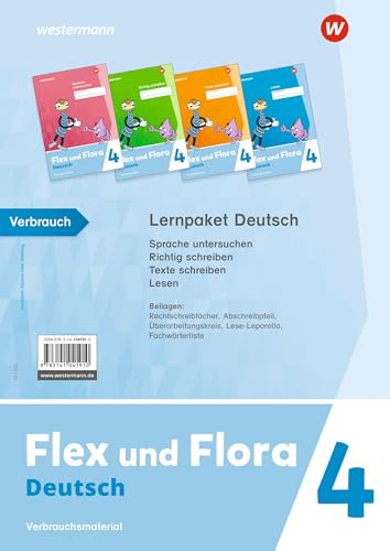 Flex Und Flora 4. Lernpaket Deutsch (Druckschrift) Verbrauchsmaterial: Ausgabe 2021: 170