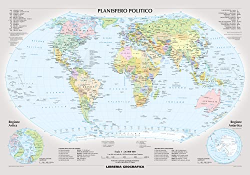 Planisfero Fisico E Politico (Carta Murale)
