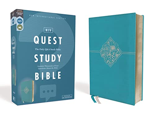 Niv Quest Study Bible: New International Version, Teal Leathersoft: The Only Q & A Study Bible, Answers Thousands Of Your Questions About The Bible: T