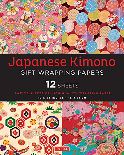 Japanese Kimono Gift Wrapping Papers: 12 Sheets Of High-Quality 18 X 24 Inch Wrapping Paper