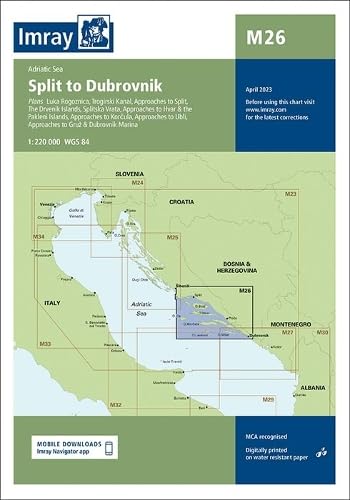 Imray Chart M26: Split To Dubrovnik