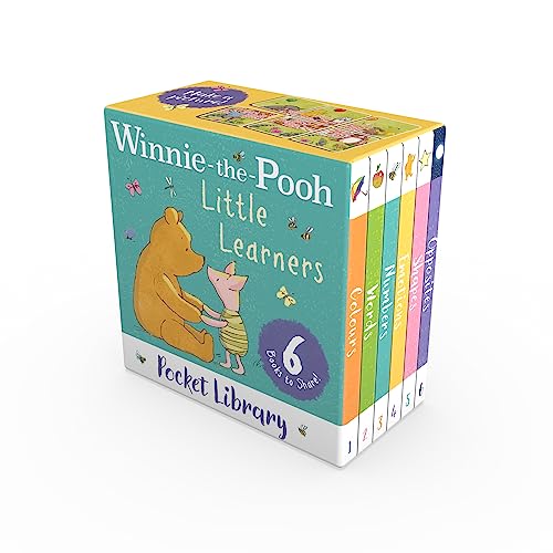 Winnie-The-Pooh Little Learners Pocket Library: With 6 Illustrated Mini Early Learning Books, This Slipcase Is Perfect For Young Fans Aged 10 Months A