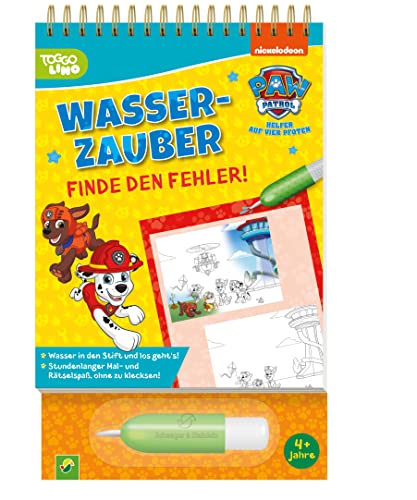 Paw Patrol Wasserzauber | Finde Den Fehler. Einfach Mit Wasser Malen!: Mal- Und Rätselbuch Mit Wassertankstift Für Kinder Ab 4 Jahren