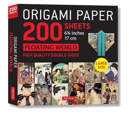Origami Paper 200 Sheets Floating World: High Quality, Double-Sided: Tuttle Origami Paper: Double-Sided Origami Sheets With 12 Different Prints (Instr