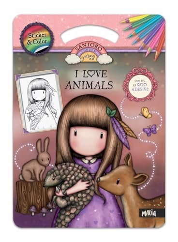 I Love Animals. Gorjuss. Sticker & Color. Ediz. A Colori. Con Adesivi