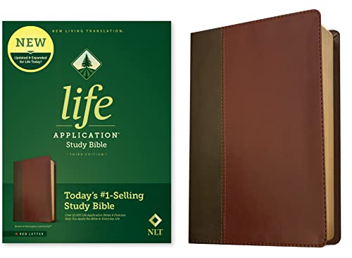 Life Application Study Bible: New Living Translation, Brown & Tan, Leatherlike, Red Letter