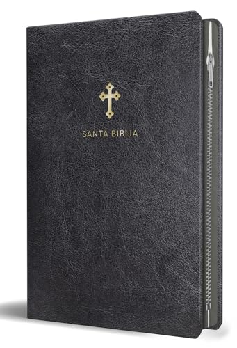 Biblia Reina Valera 1960 Tamaño Grande, Letra Grande Piel Negra Con Cremallera / Spanish Holy Bible Rvr 1960 Large Size Large Print Black Leather With