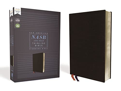 Nasb Thinline Bible: New American Standard Bible, Thinline Bible, Black, Bonded Leather, Red Letter Edition, 1995 Text, Comfort Print